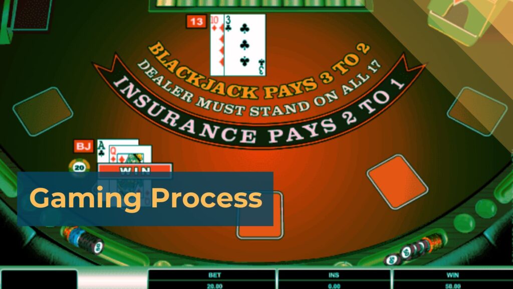 Europian blackjack 
Gaming Process 